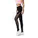 PKYGXZ Pantaloni da Yoga Neri da Donna Leggings Sportivi Sottili Pantaloni Fitness in Rete Traspirante Calzamaglia da Corsa Elasticizzata Pantaloni da Allenamento in Palestra Pantaloni,Nero,XL