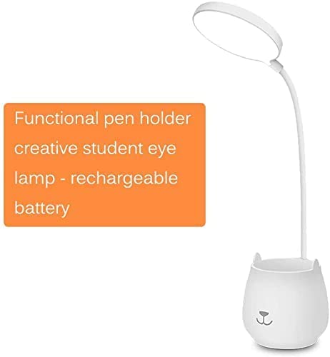Lámpara de escritorio de protección ocular infantil con portalápices y luz LED de noche ajustable 6