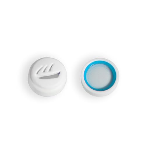 Image of MEE audio 5 dB Replacement Filters for Earplugs - Works with Custom and Universal Filtered Earplugs, High Fidelity (Pair, White /Baby Blue)