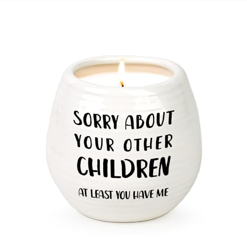 Mom Birthday Gifts, Gifts for Mom, 10 Oz Handmade Ceramic Lavender Scented Candle, Christmas Mother's Day Gift for Moms from Daughter Son, Funny Moms Candle