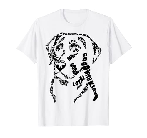 Labrador Retriever Tipografía Palabra Arte Perro Camiseta