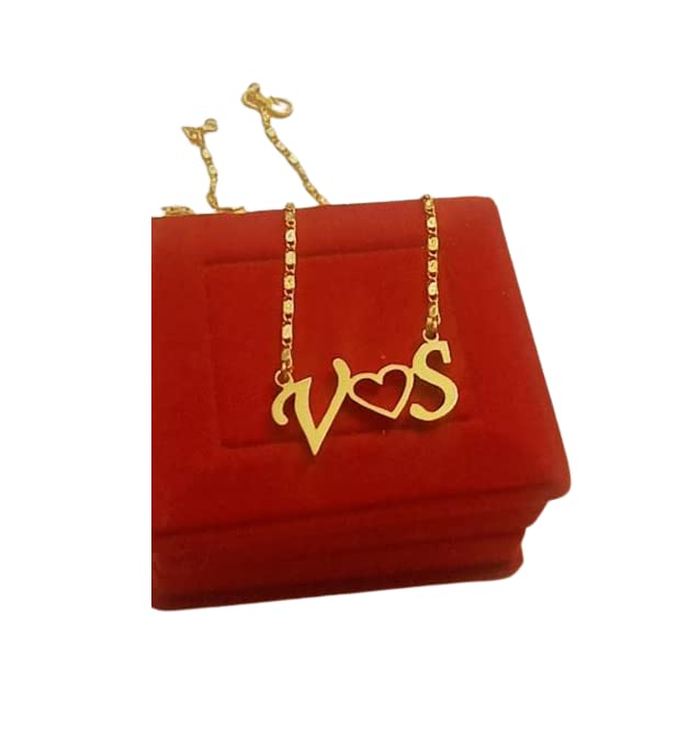 VS letter 18k Gold plated pendant, Necklace chain for men and women t