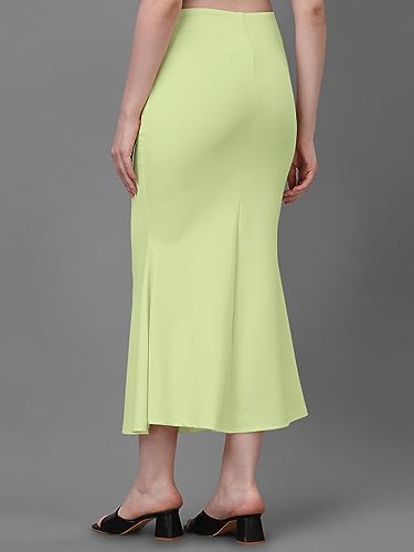 Image of Women's Saree Shapewear Petticoat, Cotton Blend Stretchable Mermaid Skirt, High Waist Tummy Control, Smooth Curve Fit with Adjustable Drawstring