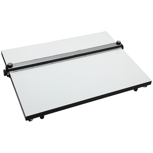 Acurit PXB 20” x 26” Drawing Board for Artists and Designers - Portable Workspace for Drawing, Sketching, Drafting, Painting - Fixed Angled Laminated Surface with Ruler and Parallel Motion Bar