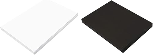 Prang (Formerly SunWorks) Papel de construcción, blanco brillante, 12 x 18 pulgadas, 100 hojas y papel de construcción Prang (Formerly SunWorks),