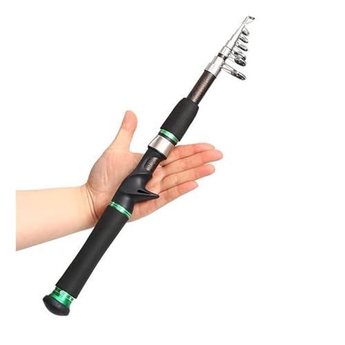 GFHTRELY Caña de Pescar Caña de Pescar telescópica Fibra de Carbono Carpa portátil Spinning Pole Travel caña de Pescar(Casting Rod,1.8m)