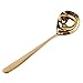 VWH Edelstahl Suppenlöffel Siebkelle Großes Geschenk zum Kochen Liebhaber (Gold)