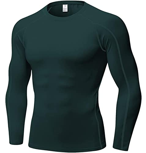 Camisetas masculinas de compressão de manga comprida para treino ...