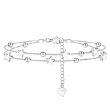 【Anpassbare Länge】: Dieses armband damen silber misst 23cm in der Länge, mit einer 5cm Verlängerungskette. Mit einem praktischen Karabinerverschluss kann dieses Armband für Frauen auf jede Handgelenksgröße eingestellt werden, wodurch es für die meisten Menschen geeignet ist. Dieses leichte und einfach zu tragende armband silber ist perfekt für den Alltag oder als Geschenk geeignet.