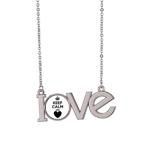 Collier Keep Calm And Love Rouge M le cadeau idéal riche en sens