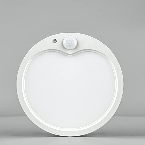 Ocioc Motion Sensor Ceiling Light Cordless Battery Operated 300 Lumen Durable 6.67 Inch Ultrathin Easy To Install For Closet Garage Porch Pantry Rv cover