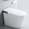 Smart Toilet with Auto Open/Close Lid, Bidet Toilet Pump-assisted, Blackout Flush, Heated Seat, Dual Auto Flush, Warm Water, Foot Sensor Operation, Tankless Elongated Toilets with LED Display