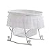 Dream On Me Lacy Portable 2-in-1 Bassinet & Cradle with Full Canopy, Storage Basket, Locking Wheels, Lightweight Frame, BSA Certified, Includes 1” Mattress Pad - White