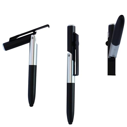 Meenamart 4 in 1 Multifunction Stylish Stylus Pen/Ball-Point with LED Flashlight & Foldable Stand/Holder for Devices Like iPhone, ipad, Android and All The Other Touch Screen Devices.-image-22