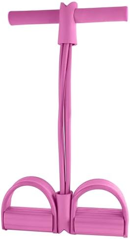 4 Lastik Body Trimmer Karın Kol Jimnastik Egzersiz Mekik Çekme Evde Spor Kondisyon Kürek Aleti (Pembe) - Görsel 3