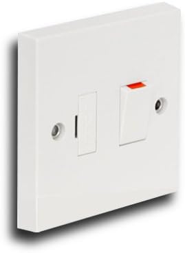 13 Amp Switched Fused Spur Switch - White Plastic