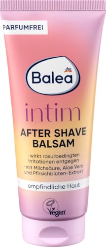 Balea 3er-Set Hauptpflege: After Shave Balsam Intim sanfte Pflege des äußeren Intimbereichs, wirkt rasurbedingten Irritationen entgegen, 2 x 100 ml + Duschgel Be Soft Cremedusche, 300 ml, (500 ml) – Bild 4