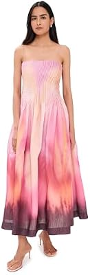AMUR Women's Grecia Pleated Dress, Flora in Focus, 10