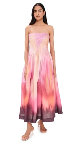 AMUR Women's Grecia Pleated Dress, Flora in Focus, 10