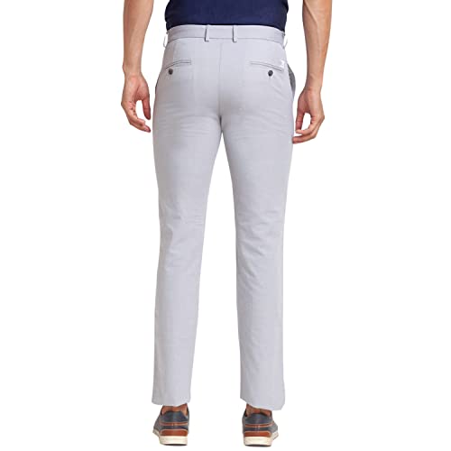 Image of Colorplus Men's Poly Cotton Blend Yarn Dyed Pattern Contemporary Fit Flat Front Casual Trouser