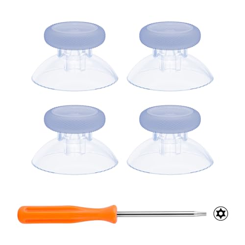 Image of eXtremeRate Thumbsticks for Xbox Series X|S, 4PCS Replacement Joysticks Repair Kit for Xbox Wireless Controller, Custom Accessories Analog Stick for Xbox One S /X /Elite Controller - Clear Glacier Blue