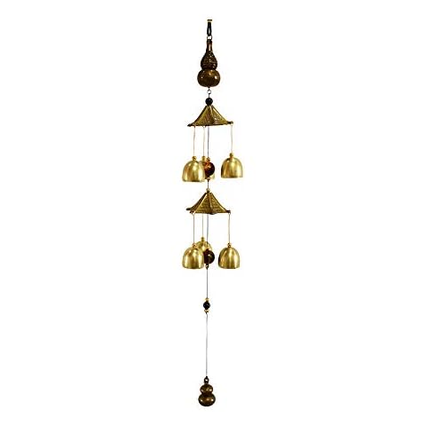Bronze Wind Chime Retro Antique Copper Bell Hanging Decoration for Home Outdoor Living Yard Garden Wall Cover