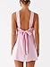 Sexy Halter Mini Dress for Women Y2k Backless Sleeveless Bodycon Dress Criss Cross Back Tie Short Dresses Summer Club Pink