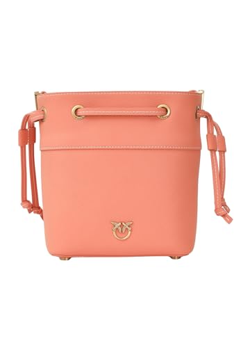 Sac à bandoulière Pinko orange brandy femme : grand classique du sac seau chic