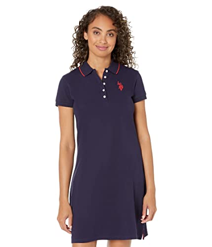 U.S. Polo Assn. USPA Tipped Polo Dress Evening Blue XL