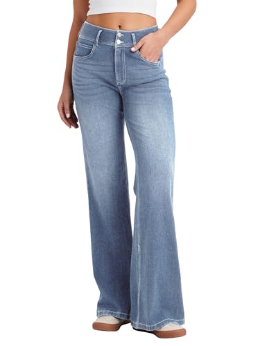 Damen-Jeans Mit Kordelzug, Hohe Taille, Lockere Passform