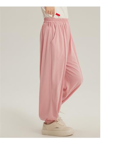 Girl's Jogger Swearpants High Elastic Waist Pants Casual Wide Leg Swearpants4