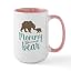 White/Pink Inside - Mommy Bear Large Mug