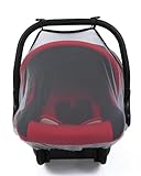 AORHOFJ 1 Stück universelles Moskitonetz für Kinderwagen, Insektenschutz, praktisches Doppelreißverschluss-Moskitonetz für Kinderwagen, reißfestes und waschbares elastisches Moskitonetz (schwarz)
