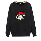 Women's Hut Log Pizza Hutt Sweatshirts (Black Large)