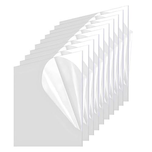 Plexiglass Sheets for Replacement Picture Frame Glass - 1/16 Inch Thick for Photo Frames & Acrylic Display Case  Clear Acrylic Sheet .060 Thick DIY Projects & Custom Signs  12x24 (10 Pack)