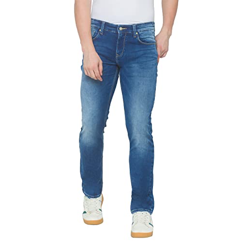 Image of Spykar Men's Cotton Ricardo Mid-Rise Relaxed Fit Jeans (RC-01BB-11)