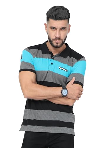 Image of fanideaz Branded Mens Half Sleeve Cotton Striped Polo T-Shirt for Mens || Polo Tshirt for Men || Branded Tshirt for Men