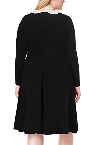 Nemidor Womens Vintage Round Neck Fit and Flare Plus Size Skater Party Dress2