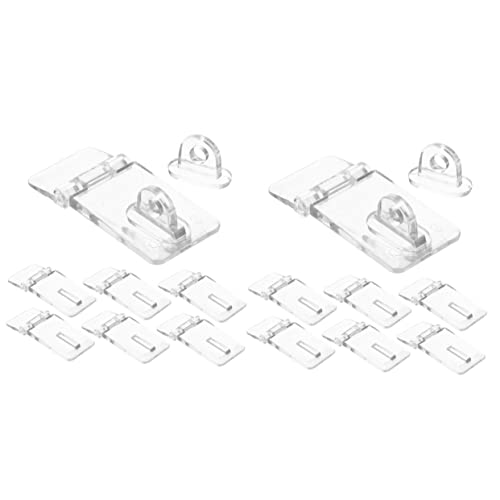 CORHAD 20個アクリルハスプ ジュエリーボックス用クリアラッチ ロック付