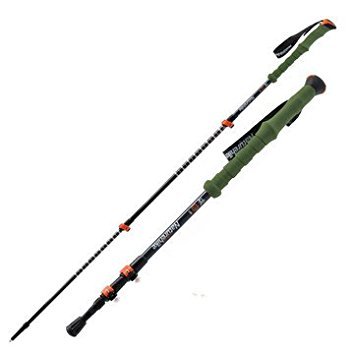 Carbon Fiber Trekking Pole Folding Walking Stick Pole Outdoor Camping Hiking