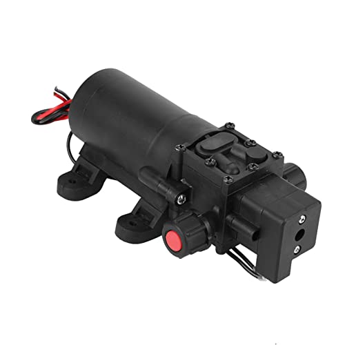 Pompa a Diaframma DC 24V 80W, Pompa a Membrana Elettrica per Trasferimento Acqua con Pressostato Automatico