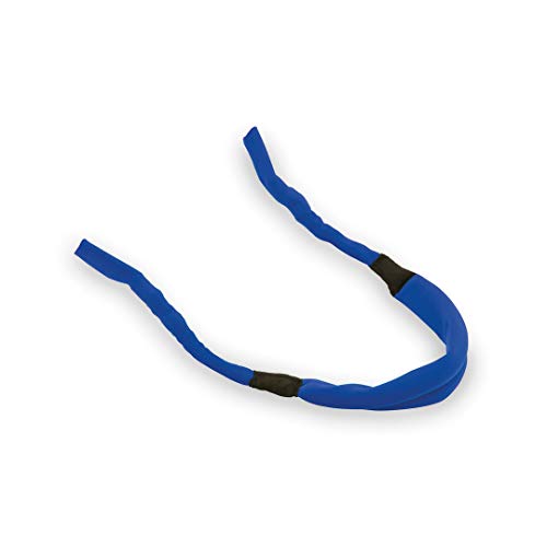 DISOK Lote de 100 cintas para gafas multiusos 2 en 1 en resistente microfibra en color azul. Cordones para gafas económicos. …