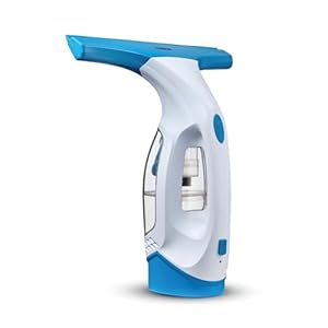 Tower T131001 Cordless Window Vac Cleaner with Rechargeable Battery, 150ml Water Tank, 20W, Cool Blue