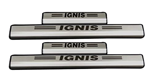 Image of Atteen Smart Door Sill /Foot Step Stainless Steel Plates Compatible with Suzuki Ignis (Set of 4 Pcs)