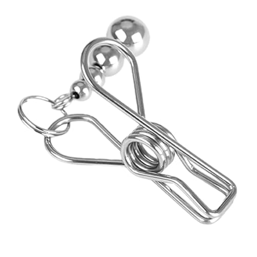 Joeysut Nipple Clamps Clip With Small Balls Adjustable Metal Nipple Clamps Non-Piercing On Nipple Rings Metal Nipple Toy For Famale thumb #4