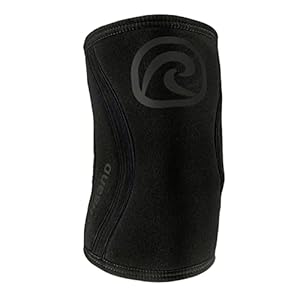 Rehband Elbow 5mm Compression Sleeve, Neoprene Elbow Sleeves for Weightlifting, Anatomical Design, Non-Slip & Close Fitting, Elbow Support Unisex, Colour:Carbon/Black, Size:Large