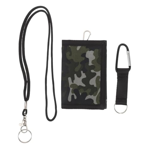 Abaodam Plegable con Llavero y Mosquetón de Camuflaje para Hombre con Diseño Portátil y Almacenamiento Versátil, Hecha de Poliéster Adecuado para Uso Diario y Viajes