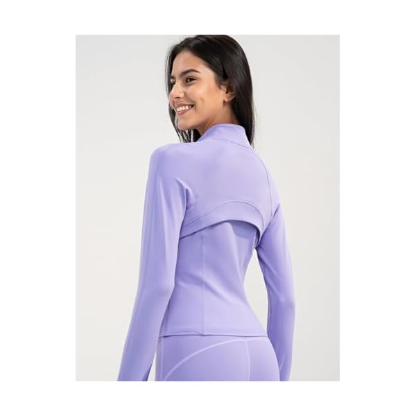 Yvette Women's Athletic Full Zip Lightweight Workout Jackets with Thumb Holes Gym Shirts Running Clothes with Pocket - Image 4