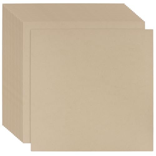 FUNSUEI Paquete de 16 tableros de madera MDF de 30 x 30 cm, paneles cuadrados sin terminar de 3 mm de grosor para grabado y pintura