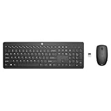 Disposition QWERTY espagnole HP 235 - Kit Clavier et Souris - Disposition 3 Zones, Low Profile Key Travel - Full Size - sans Fil - 2,4 GHz - Allemand - Noir - Smart Buy